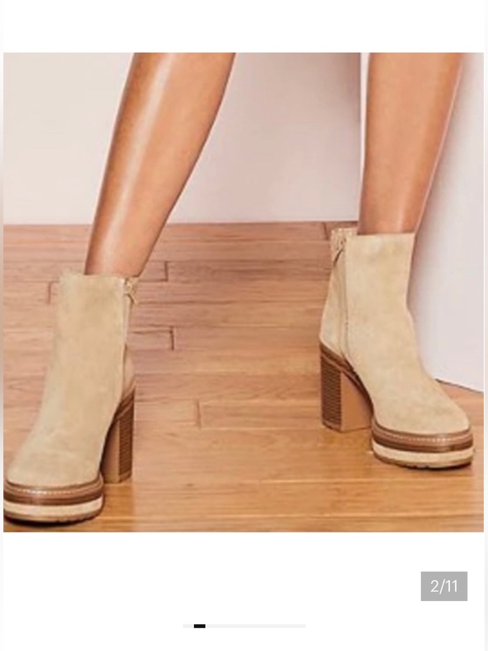Steve Madden Tan Suede Platform Ankle Bootie - Picture 2 of 11